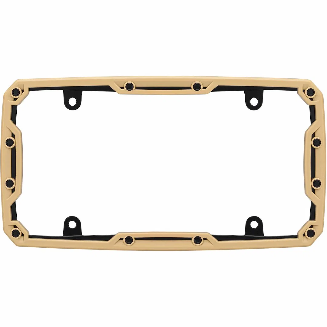 58651 – CRUISER License Plate Frame, Without Design Without Illumination Gloss Black Frame And Beadlock Bolts With Ta...